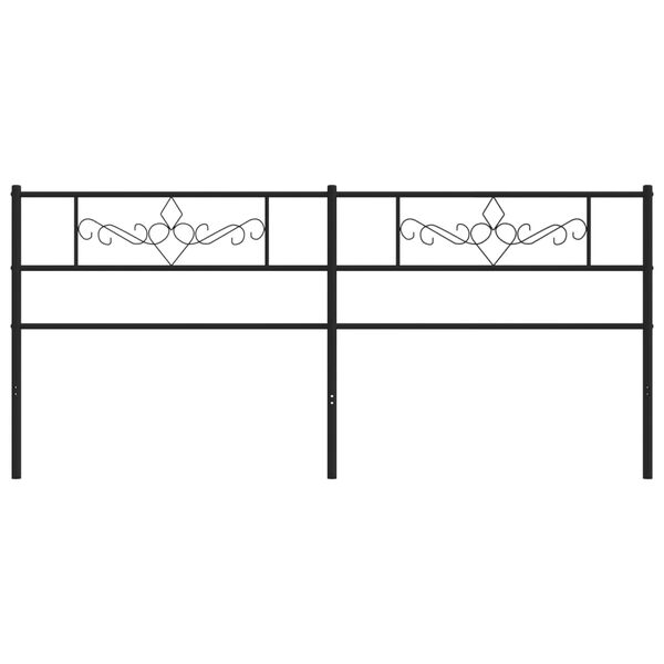 vidaXL Kovové čelo postele černé 180 cm