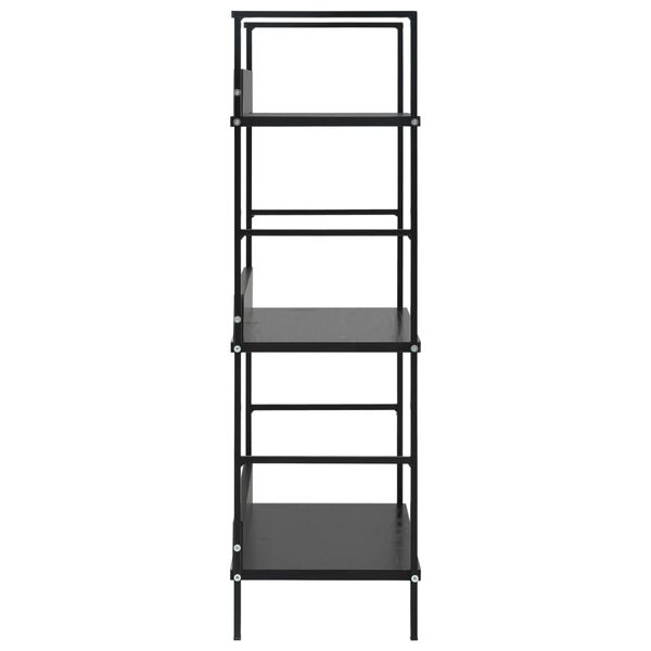 vidaXL Knihovna se 3 policemi černá 60x27,6x90,5 cm kompozitní dřevo