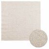 vidaXL Koberec ZIZUR kr&eacute;mov&aacute; 120x120cm jutov&yacute; vzhled interi&eacute;r exteri&eacute;r