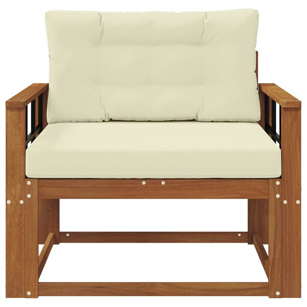 vidaXL Venkovn&iacute; středn&iacute; pohovka Masivn&iacute; ak&aacute;tov&eacute; dřevo Př&iacute;rodn&iacute;