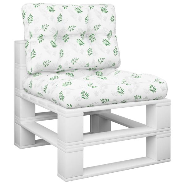 vidaXL Podušky na palety 2 ks vzor listů textil