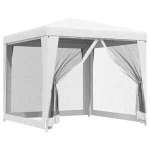 vidaXL Party stan se 4 bočn&iacute;mi stěnami ze s&iacute;ťoviny 2,5 x 2,5 m b&iacute;l&yacute;