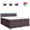 vidaXL Box spring postel s matrac&iacute; tmavě hněd&aacute; 200x200 cm textil