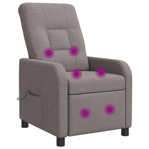 vidaXL Mas&aacute;žn&iacute; polohovac&iacute; křeslo Taupe Textil