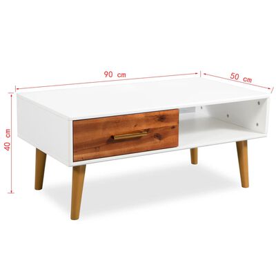 vidaXL Konferenční stolek masivní akáciové dřevo 90 x 50 x 40 cm