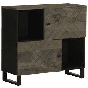 vidaXL Př&iacute;born&iacute;k čern&aacute; 80x33x75 cm masivn&iacute; mangovn&iacute;kov&eacute; dřevo