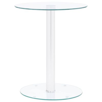 vidaXL Konferenční stolek průhledný 40 cm tvrzené sklo