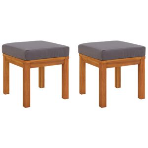 vidaXL Zahradn&iacute; stoličky s podu&scaron;kami 2 ks 40x40x34 cm masivn&iacute; ak&aacute;cie