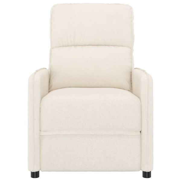 vidaXL Elektrické masážní křeslo béžové látka z mikrovlákna