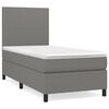 vidaXL Box spring postel s matrac&iacute; tmavě &scaron;ed&aacute; 80 x 200 cm textil