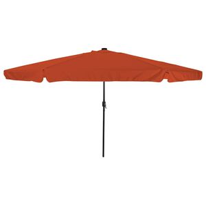 vidaXL Zahradn&iacute; slunečn&iacute;k 395 x 395 x 245 cm Polyester Kulat&yacute; Cihlov&aacute;