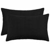 vidaXL Povlak na pol&scaron;t&aacute;ř 2 pcs HEERLEN Čern&aacute; 40 x 60 cm Boucl&eacute;