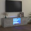 vidaXL TV skř&iacute;ňka s LED osvětlen&iacute;m betonově &scaron;ed&aacute; 120 x 30 x 36 cm