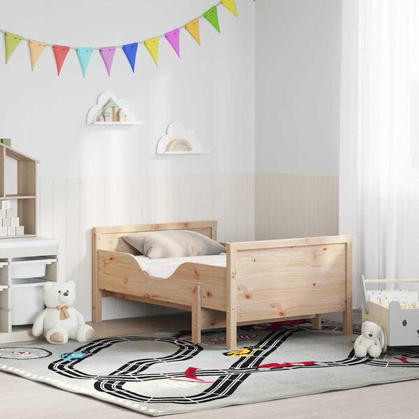 vidaXL R&aacute;m postele s matrac&iacute; Hněd&aacute; 80 x 200 cm Masivn&iacute; borov&eacute; dřevo