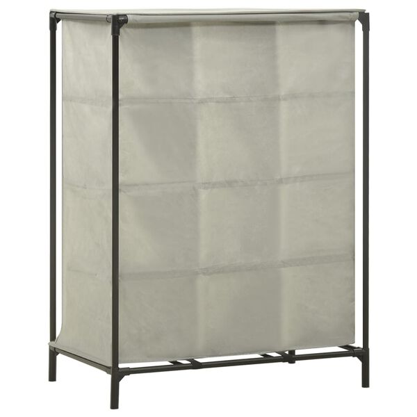 vidaXL Botn&iacute;k 55 x 36 x 76 cm netkan&aacute; textilie a ocel &scaron;ed&yacute;