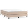 vidaXL Box spring postel s matrac&iacute; cappuccino 140x190 cm uměl&aacute; kůže