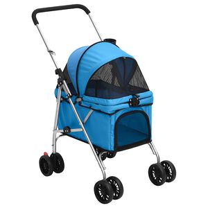 vidaXL Skl&aacute;dac&iacute; koč&aacute;rek pro psa modr&yacute; 76x50x100 cm oxfordsk&aacute; tkanina