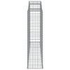 vidaXL Klenuté gabionové koše 13ks 300x50x180/200cm pozinkované železo