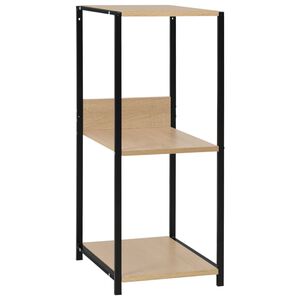 vidaXL Mal&aacute; rovn&aacute; knihovna čern&aacute; a dub 33,5 x 39,6 x 79,7 cm kompozit