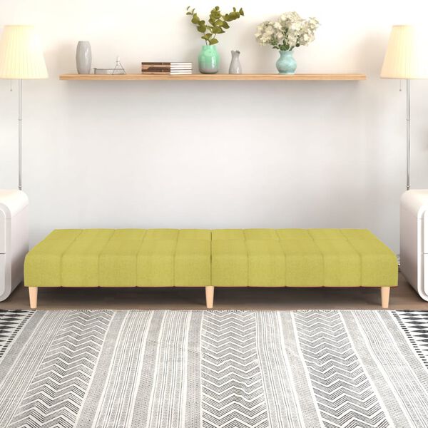 vidaXL 2m&iacute;stn&aacute; rozkl&aacute;dac&iacute; pohovka zelen&aacute; textil