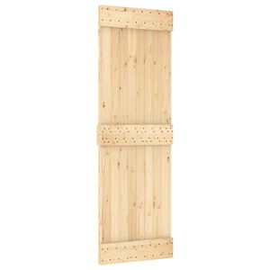 vidaXL Posuvn&eacute; dveře NARVIK Přirozen&aacute; a čern&aacute; 70 x 210 cm (213,5 cm)