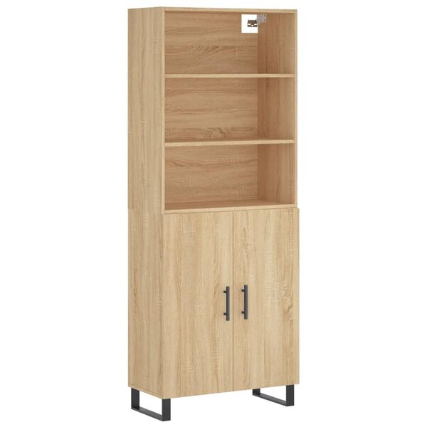 vidaXL Skříň highboard dub sonoma 69,5 x 34 x 180 cm kompozitní dřevo