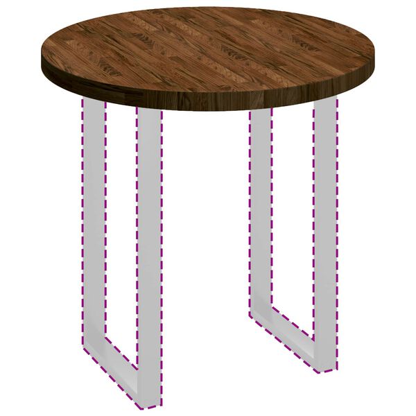 vidaXL Deska stolu Světle hněd&aacute; &Oslash; 80 x 4 cm Masivn&iacute; dubov&eacute; dřevo