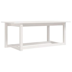 vidaXL Konferenčn&iacute; stolek b&iacute;l&yacute; 110 x 55 x 45 cm masivn&iacute; borov&eacute; dřevo