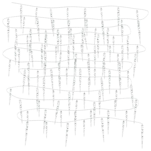 vidaXL Vánoční rampouchové světlo 100 LED teplá bílá 10 m akryl PVC