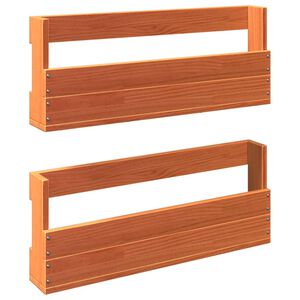 vidaXL N&aacute;stěnn&eacute; botn&iacute;ky 2 ks voskově hněd&eacute; 59x8,5x23,5 cm masiv ak&aacute;cie