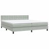 vidaXL Box spring postel s matrac&iacute; světle &scaron;ed&aacute; 180x210 cm samet