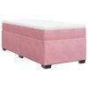vidaXL Box spring postel s matrac&iacute; růžov&aacute; 90x190 cm samet