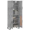 vidaXL Skř&iacute;ň highboard betonově &scaron;ed&aacute; 69,5x34x180 cm kompozitn&iacute; dřevo
