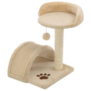 vidaXL &Scaron;krabadlo pro kočky sisalov&eacute; sloupky 40 cm b&eacute;žov&eacute; a hněd&eacute;