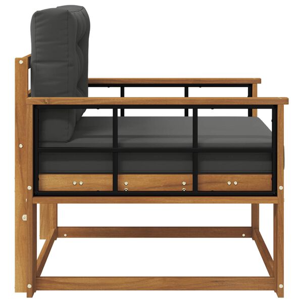 vidaXL Venkovn&iacute; středn&iacute; pohovka Masivn&iacute; ak&aacute;tov&eacute; dřevo Př&iacute;rodn&iacute;