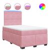 vidaXL Box spring postel s matrac&iacute; růžov&aacute; 120x190 cm samet