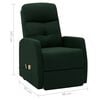 vidaXL Zvedac&iacute; mas&aacute;žn&iacute; křeslo tmavě zelen&eacute; textil