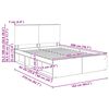 vidaXL R&aacute;m postele s čelo Beton 160 x 200 cm Masivn&iacute; borov&eacute; dřevo