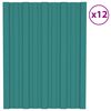 vidaXL Stře&scaron;n&iacute; panel 12 pcs Zelen&aacute; 60 x 45 cm Pozinkovan&aacute; ocel