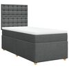 vidaXL Box spring postel s matrac&iacute; tmavě &scaron;ed&aacute; 90x200 cm textil