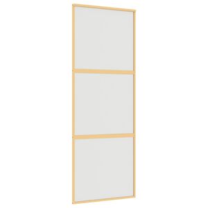 vidaXL Posuvn&eacute; dveře zlat&eacute; 76 x 205 cm ml&eacute;čn&eacute; ESG sklo a hlin&iacute;k