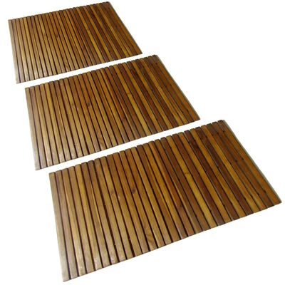 vidaXL Koupelnová předložka 3 ks 80 x 50 cm akáciové dřevo