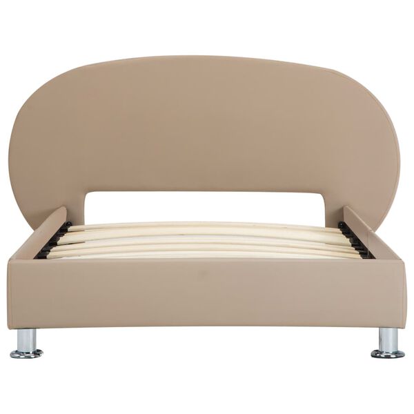 vidaXL Rám postele cappuccino umělá kůže 100 x 200 cm