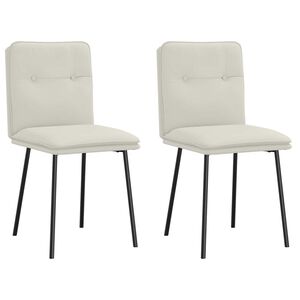 vidaXL j&iacute;deln&iacute; židle 2 ks kr&eacute;mov&eacute; samet