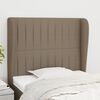 vidaXL Čelo postele typu ušák taupe 83 x 23 x 118/128 cm textil
