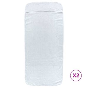 vidaXL Pl&aacute;žov&eacute; osu&scaron;ky 2 ks b&iacute;l&eacute; 60 x 135 cm textil 400 GSM