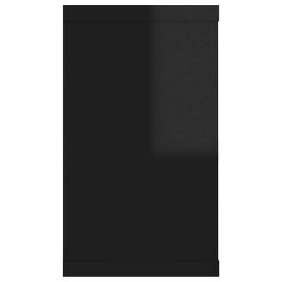 vidaXL Nástěnné krychlové police 2 ks černé 80x15x26,5 cm dřevotříska
