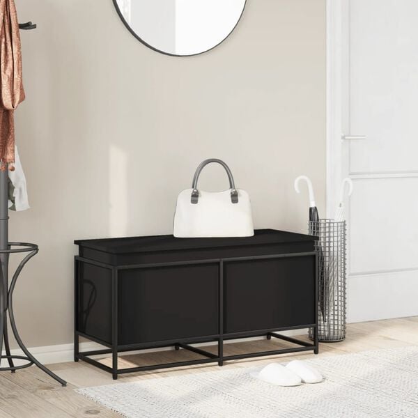 vidaXL &Uacute;ložn&yacute; box s v&iacute;kem čern&yacute; 100 x 40 x 51,5 cm kompozitn&iacute; dřevo