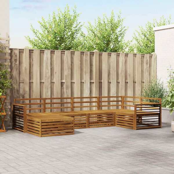 vidaXL Venkovn&iacute; pohovkov&aacute; souprava 6 pcs Př&iacute;rodn&iacute;