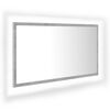 vidaXL LED koupelnov&eacute; zrcadlo betonově &scaron;ed&eacute; 80 x 8,5 x 37 cm akrylov&eacute;